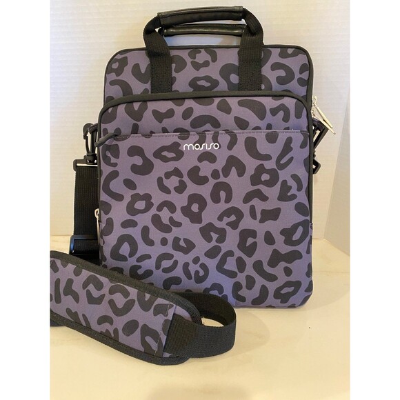 Mosiso Tablet Shoulder Bag Gray & Black Leopard Print  Tablet Protective Sleeve - Picture 1 of 9